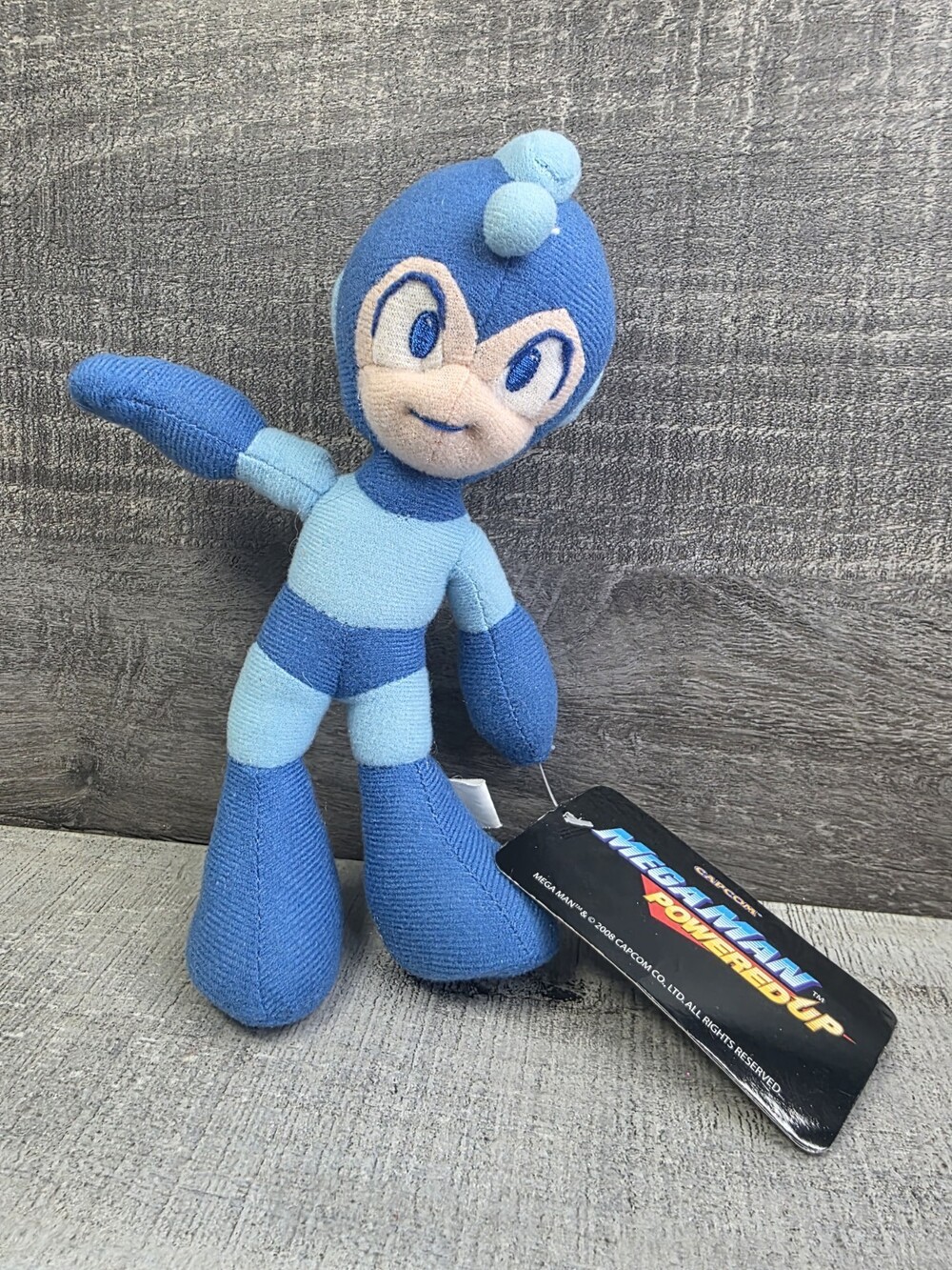 Mega Man CAPCOM Co. LTD. Plush Good Stuff Powered Up 8" Rare 2008 w Tags b320
